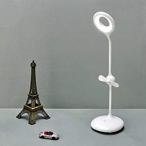 Storl LED Desk Lamp with Fan Reading Light (White, Built-in Fan)