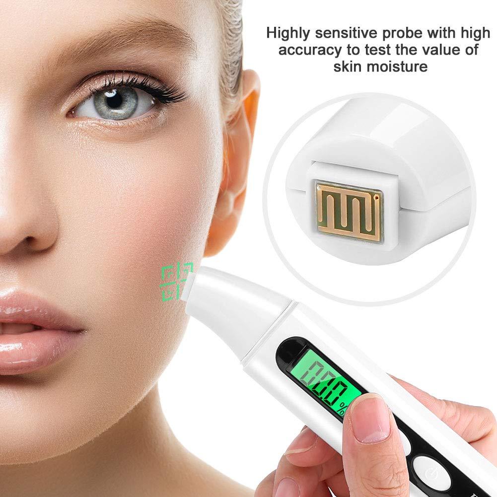 Zerone Skin Moisture Analyzer Portable, 0~99.9% Skin Moisture Detector Digital LCD Skin Face Moisture Oil Analyzer Monitor Tester Detector