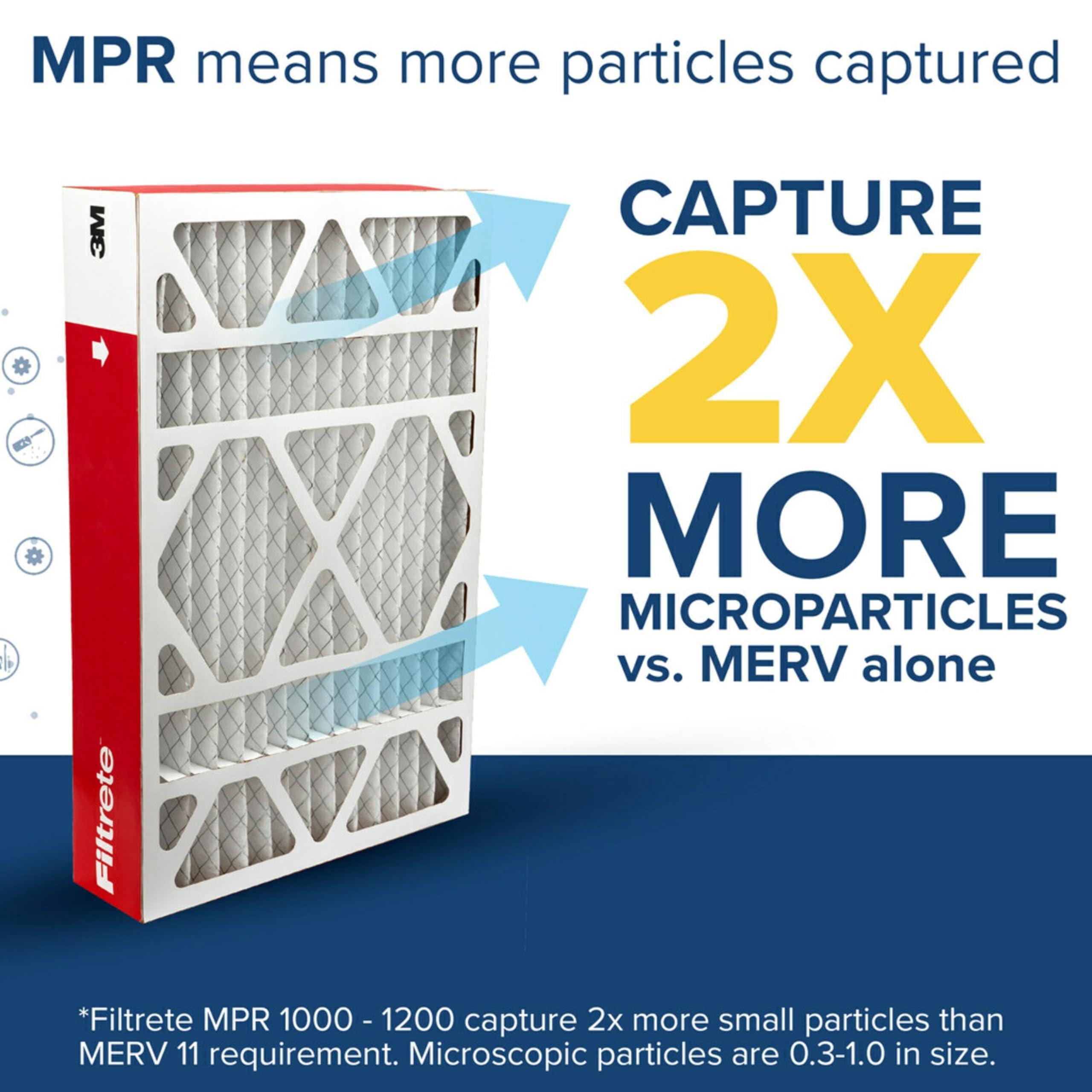 Filtrete Filtrete 16x25x4 AC Furnace Air Filter, MPR 1000, MERV 11, Fits Lennox & Honeywell Devices, Allergen Defense, Electrostatic Air Cleaning Filter, 4-Pack (actual size 15.88 x 24.56 x 4.31)