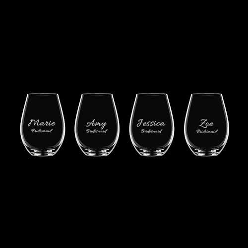 Orrefors Orrefors Enjoy More Wine Personalized Decanter Set, Includes Custom Engraved 33.8oz Crystal Wine Decanter with Four 13oz Crystal Stemless Wine Glasses, Personalized Wedding Gifts for Wine Lovers
