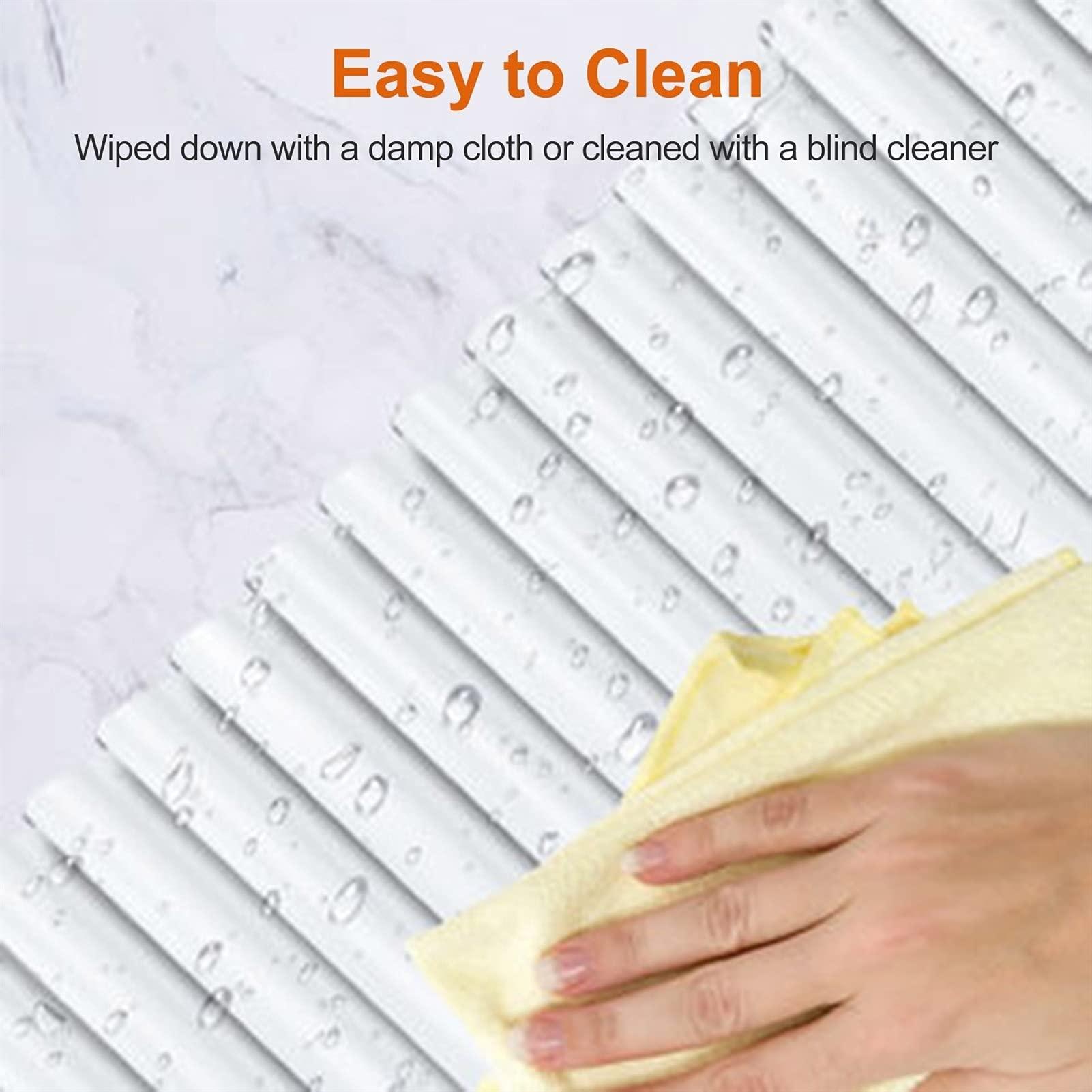 JLXJ Office Bathroom Aluminum Venetian Blinds, White Waterproof Privacy Screen Sun Shade, 95cm/115cm/135cm/155cm Wide (Color : WH, Size : 95100cm(37.4"39.3"))