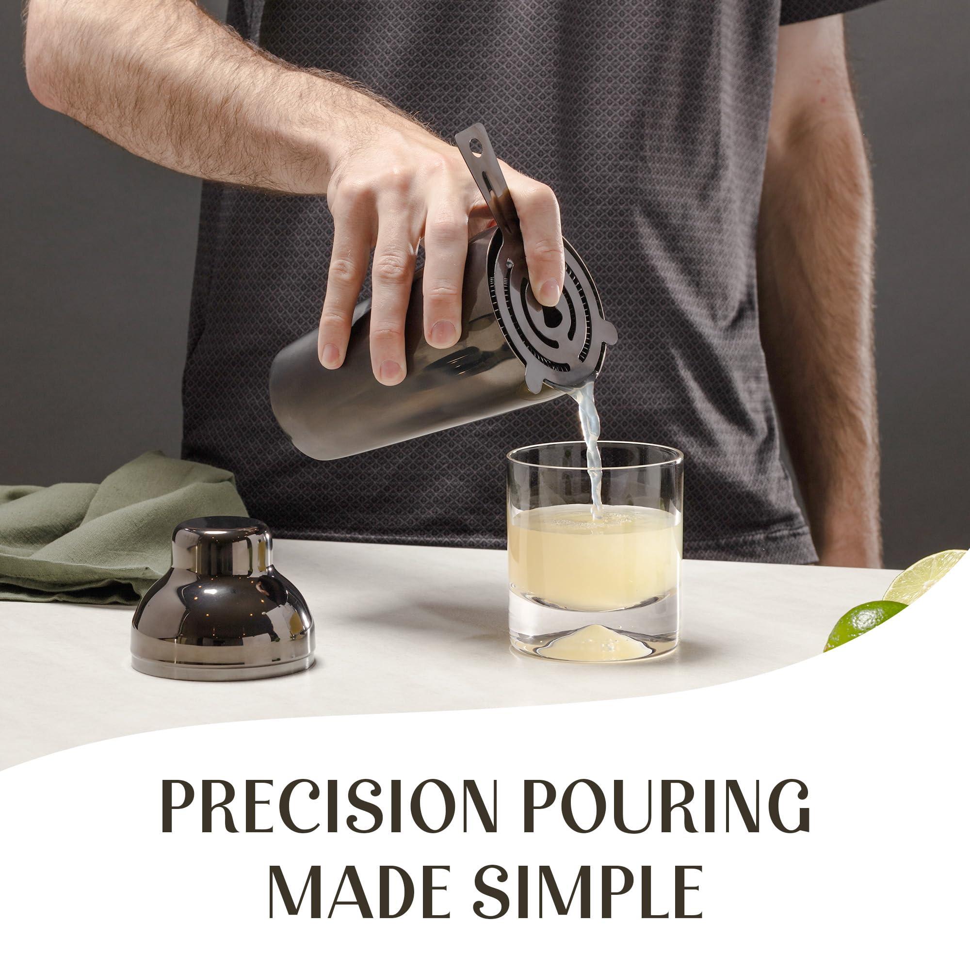 Mixology & Craft Mixology & Craft Bartender Kit: 10-Piece Bar Tool Set with Bamboo Stand | Perfect Home Bartending Kit and Martini Cocktail Shaker Set Great Drink Mixing Experience | Fun Housewarming Gift (Gun-Metal)