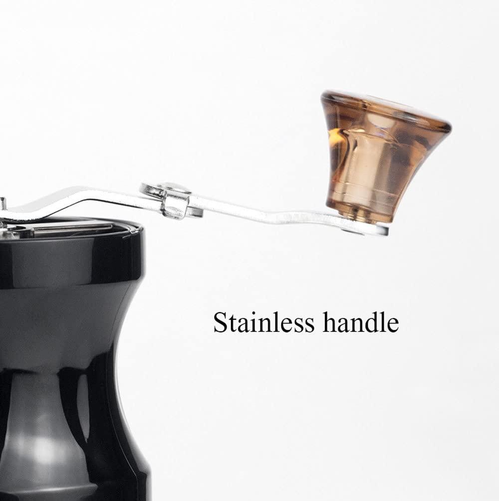 XARONF XARONF Manual Coffee Grinder, Hand Coffee Bean Mill, Portable Hand Crank Coffee Bean Grinder, Adjustable Settings Ceramic Conical Burr & Stainless-Steel for Home,Kitchen,Office,Traveling,Hiking,Campin