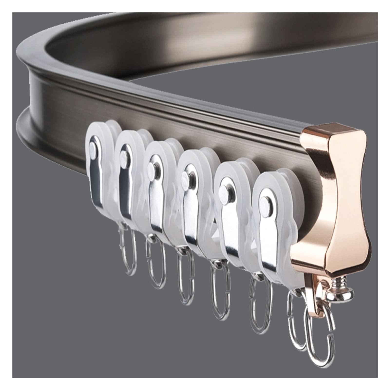 SRNSAEB SRNSAEB Aluminum Ceiling Curtain Track System with Hooks and Accessories, Flexible Bendable Curtain Rail for Oversized Window/Room Divider (Size : 3m/9.8ft)