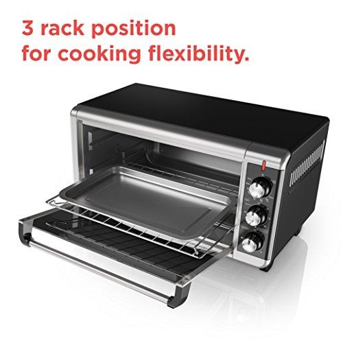 BLACK+DECKER BLACK+DECKER 8-Slice Extra Wide Convection Toaster Oven, Fits 9\"x13\" Oven Pans and 12\" Pizza, Bake, Toast, Broil, and Keep Warm Functions, Countertop Compact Design with Stainless Steel Finish