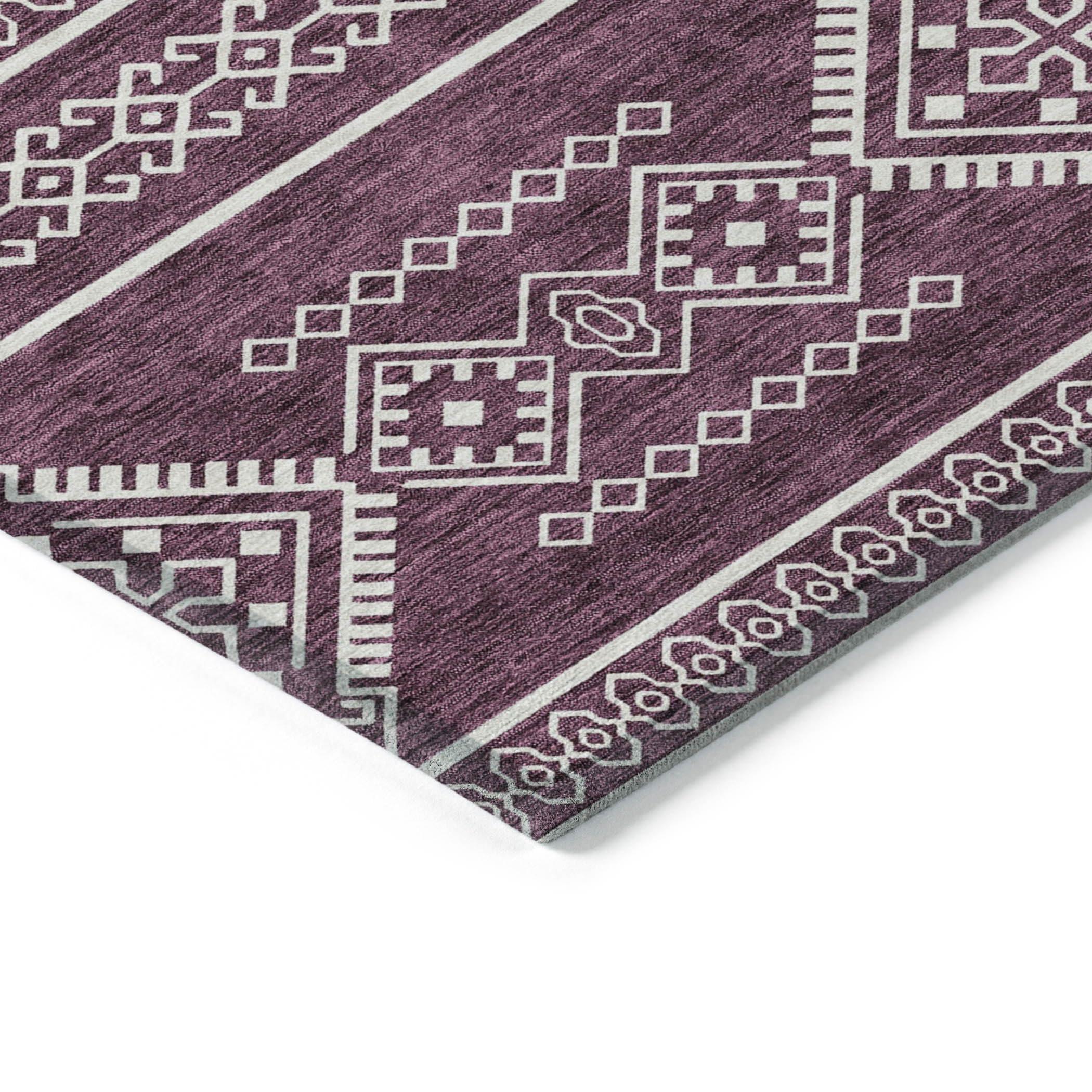 Addison Rugs Addison Rugs Chantille ACN901 Eggplant 10' x 14' Indoor/Outdoor, Machine Washable, Easy Clean, Non Shedding, Bedroom, Living Room, Dining Room, Kitchen, Patio Rug