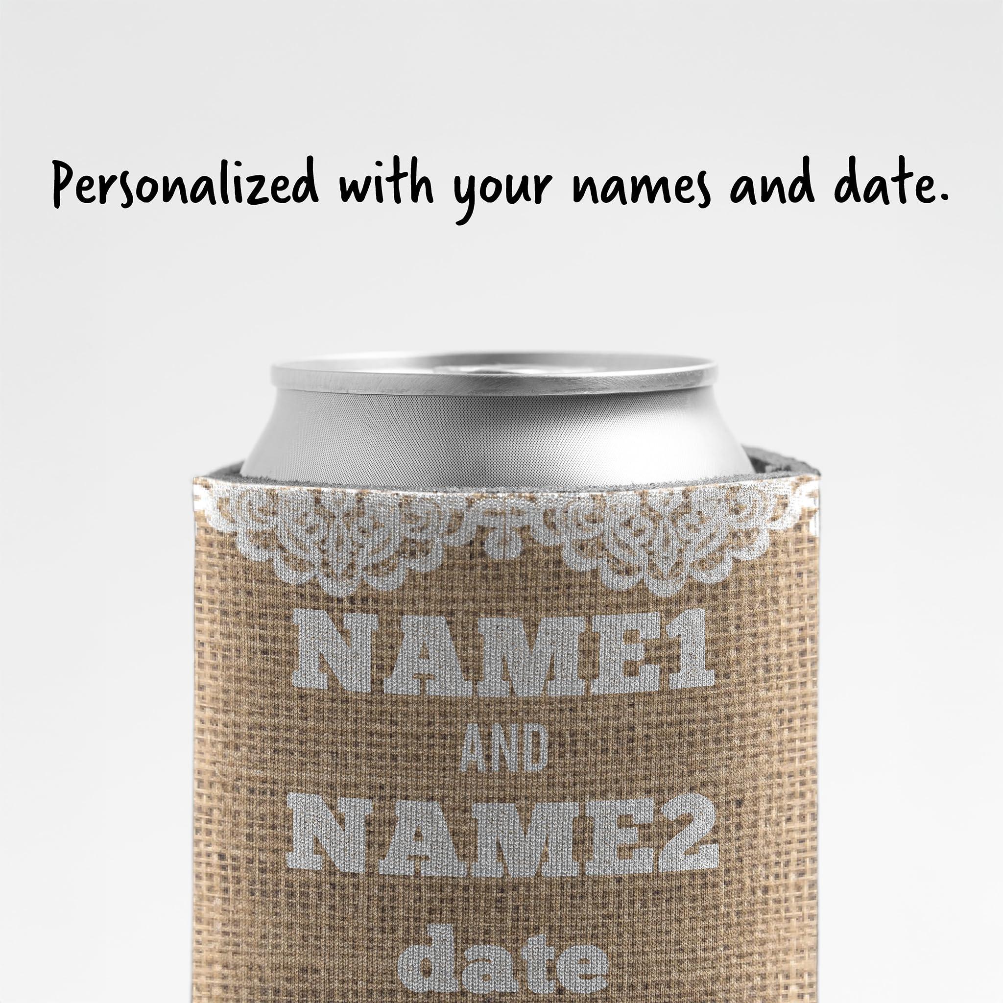 VictoryStore VictoryStore Can and Beverage Coolers: Custom Rustic Burlap To Have And To Hold Wedding Can Coolers (50)