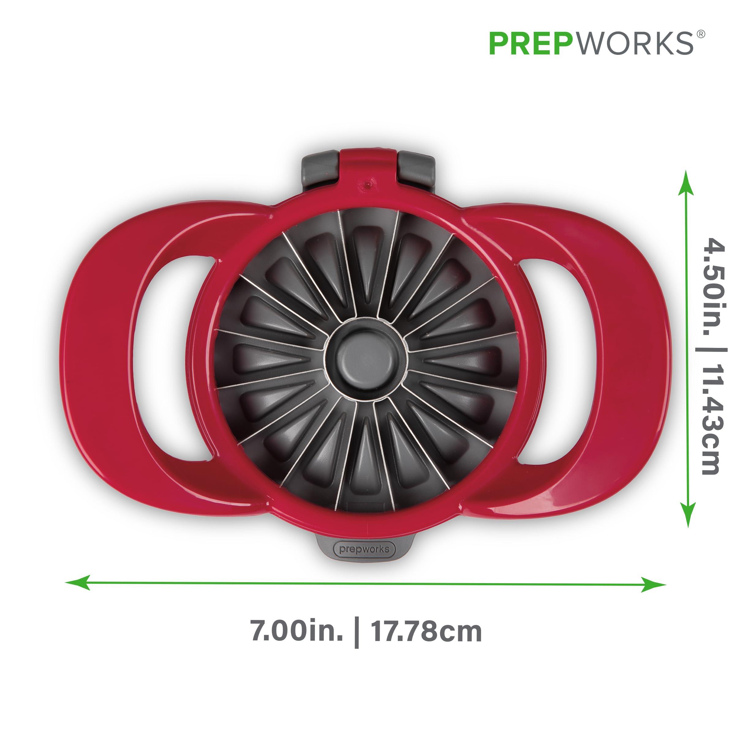 Progressive International PrepWorks by Progressive Dishwasher Safe 16-Slice Thin Apple Slicer and Corer with Attached Safety Cover