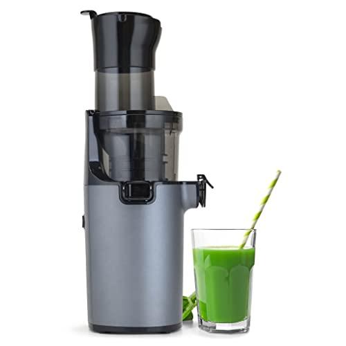Shine Kitchen Co. by Tribest Shine SJX-1 Easy Cold Press Juicer with XL Feed Chute and Compact Body, Gray
