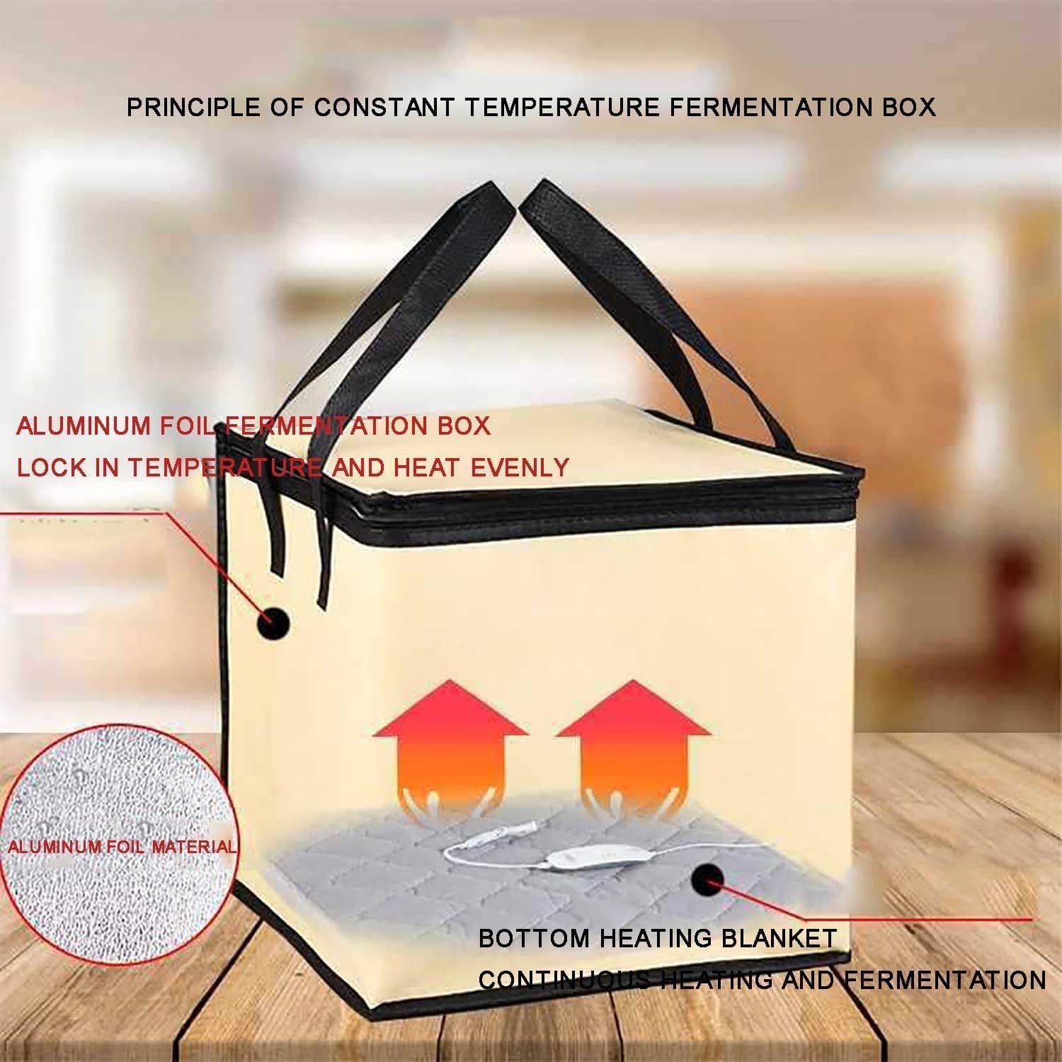 pealiritansemen Bread Proofer, Portable Temperature Control Proofing Box, Zipper Closure, Dough Proofing Bag, Suitable For Making Bread, Yogurt, Natto And Handmade Soap,35L