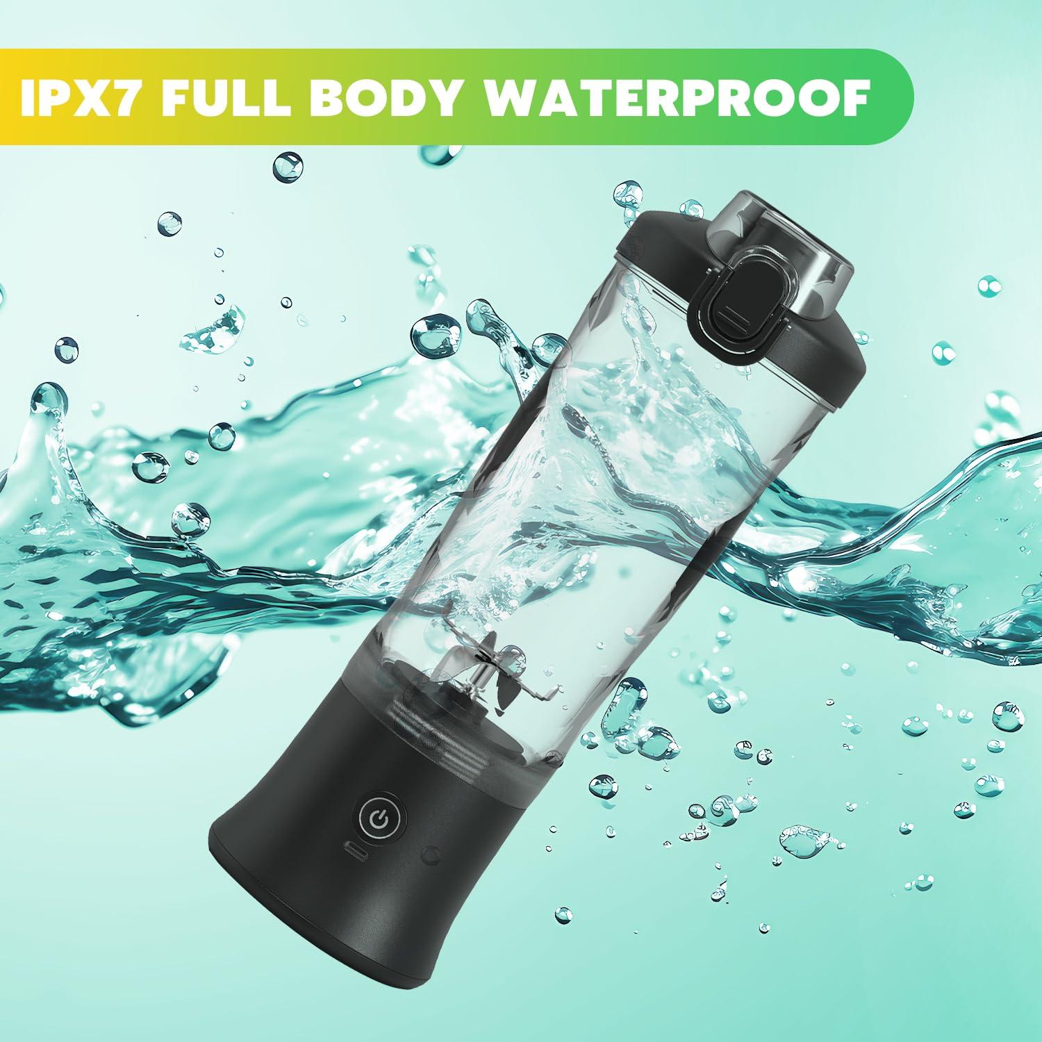 NexaEase Portable Blender Personal Juicer for Shakes and Smoothies - 20 OZ Electric Protein Shaker Bottle with 6 Blades, Travel Lid, USB-C Rechargeable - Mini Small Blender Cup for Kitchen, Office, Gym