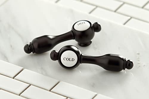 Kingston Brass Kingston Brass KS1995TAL Tudor Widespread Lavatory Faucet with Brass/ABS Pop-Up, 6-1/2-Inch, Oil Rubbed Bronze