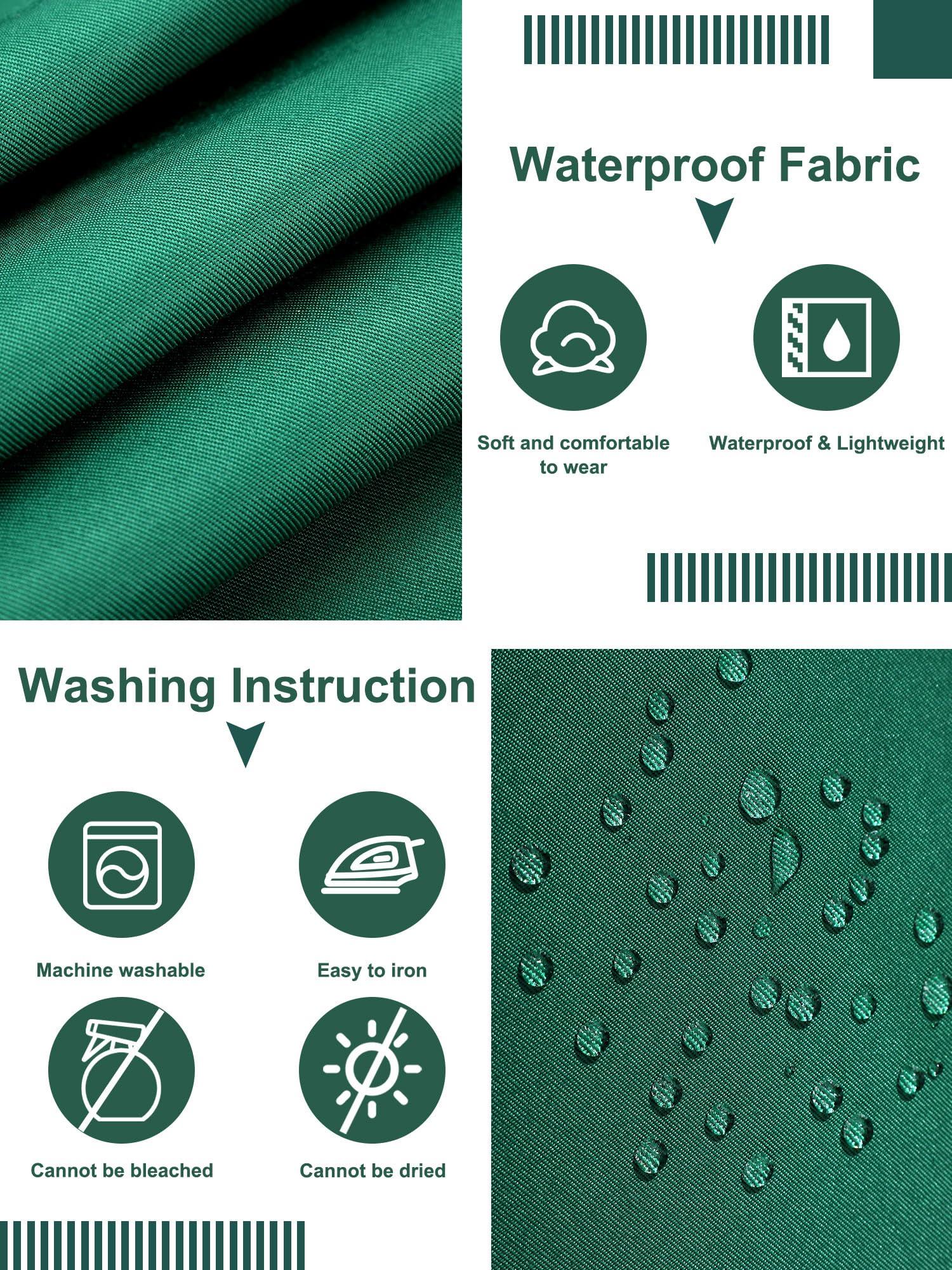 ShinyMatch ShinyMatch 4 Pack Golf Caddy Bibs Waterproof Cobbler Apron with 2 Pockets Caddy Costume Outfit for Men Women(Green)