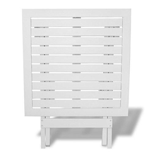 Festnight Festnight Folding Square Coffee Table Wooden Side End Ottoman Sofa Table Living Room Indoor Outdoor Furniture Decor (White)