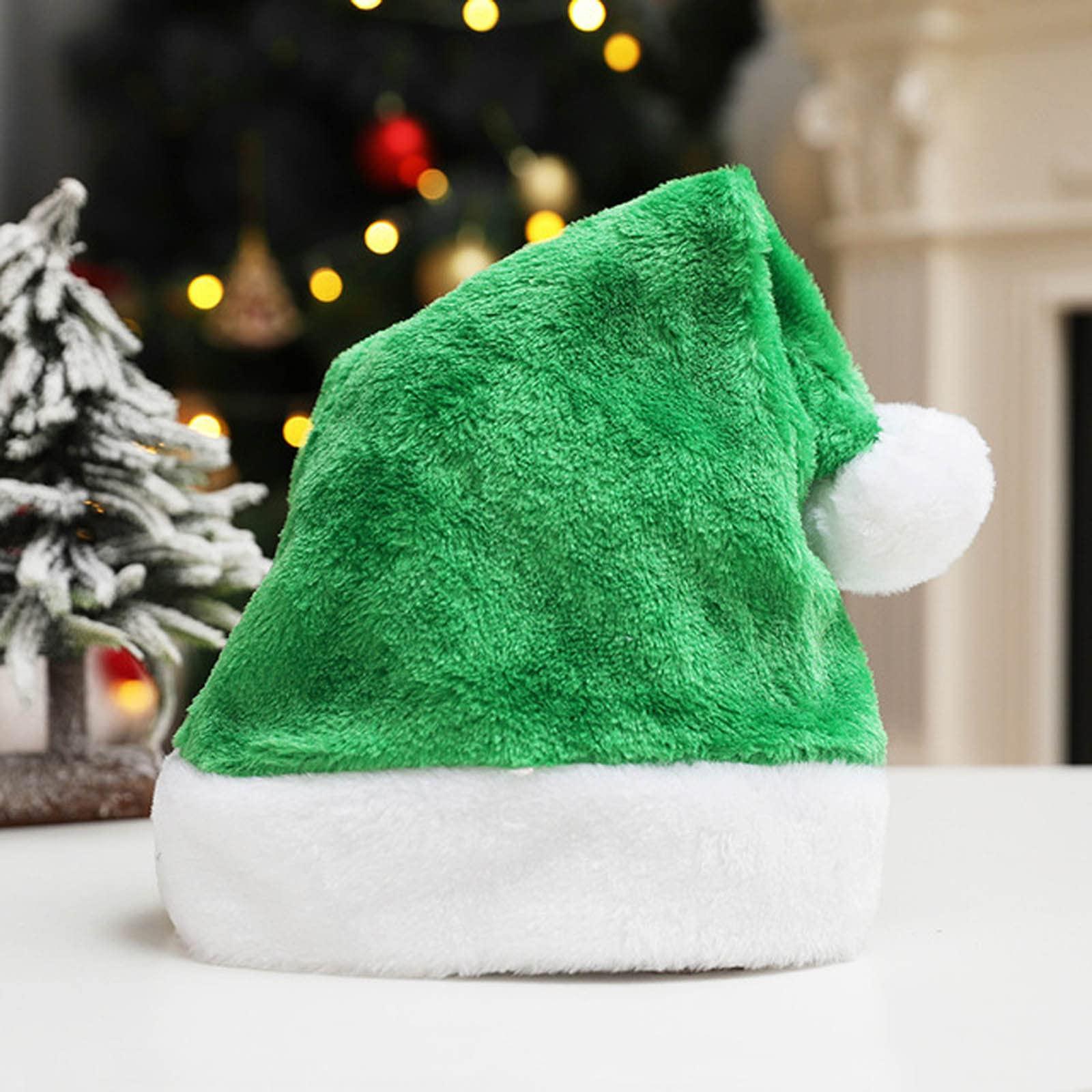 Auwer Adult Santa Hat for Women Xmas Christmas Hats for Adults Womens Santa Claus Hat