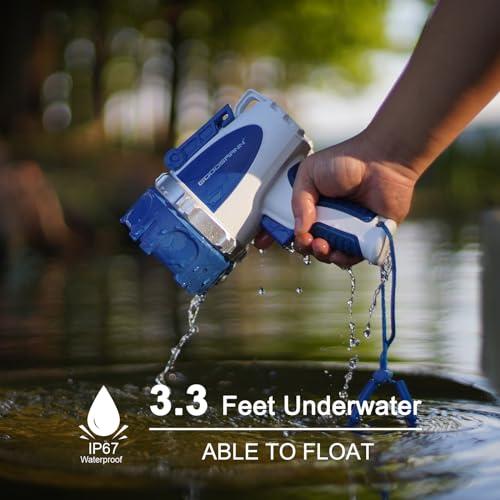 GOODSMANN GOODSMANN Rechargeable Spotlight Waterproof LED Flashlight 3000 Lumen Submersible Searchlight with USB Adapter Car Charger 9924-H101-01