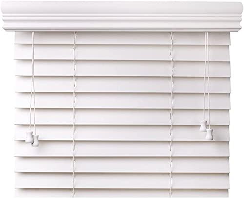 Bravada Essentials Bravada Essentials Economy Line Custom Corded 2 Inch Faux Wood Blinds, 38 1/2Wx48L, Cloud