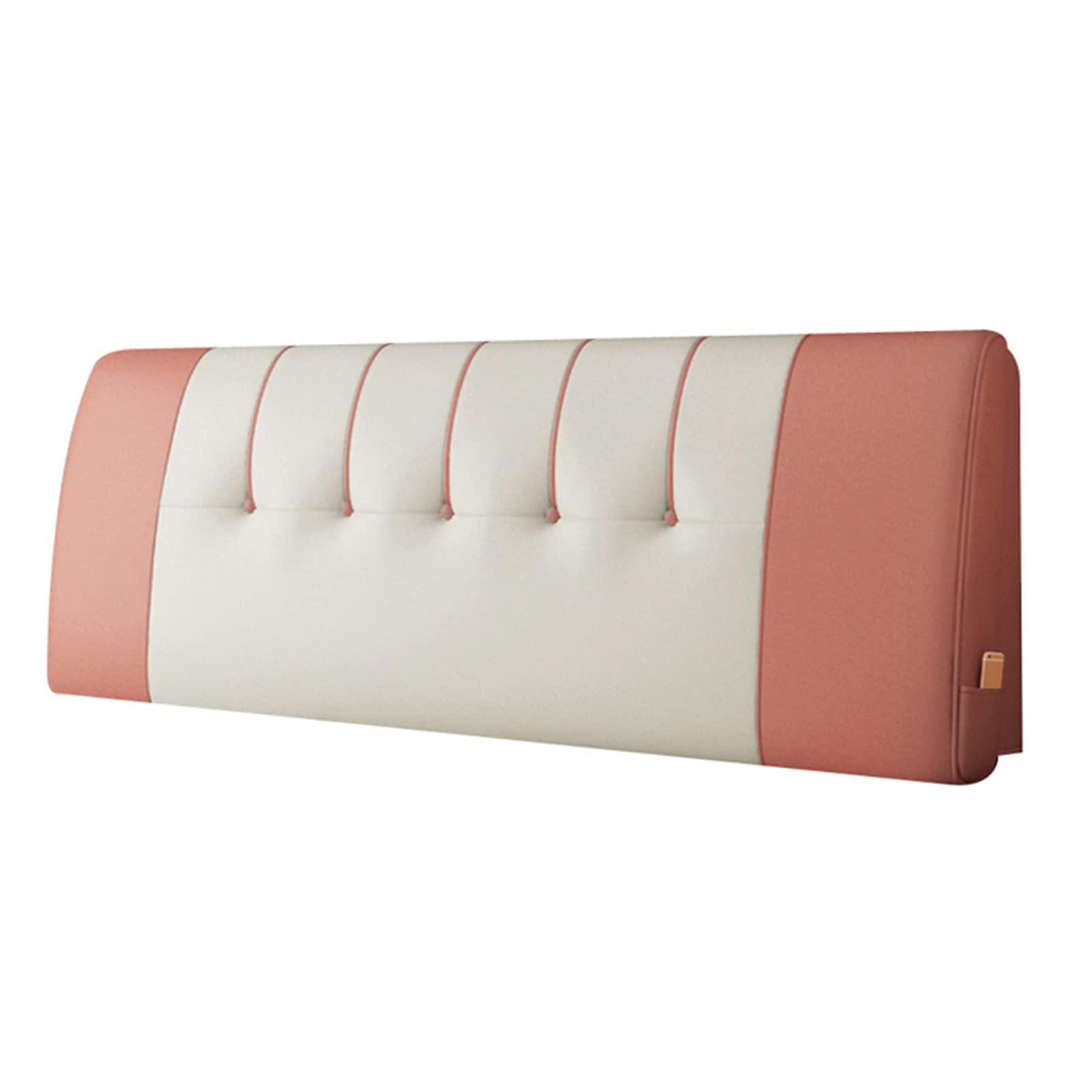 Generic Headboard Wedge Pillow Rectangle Bolster Pillows for Daybed Bunk Bed Cushion Large Support Backrest Bed Rest Reading Pillow Lumbar Positioning Upholstered,C,No headboard 59\"/150cm