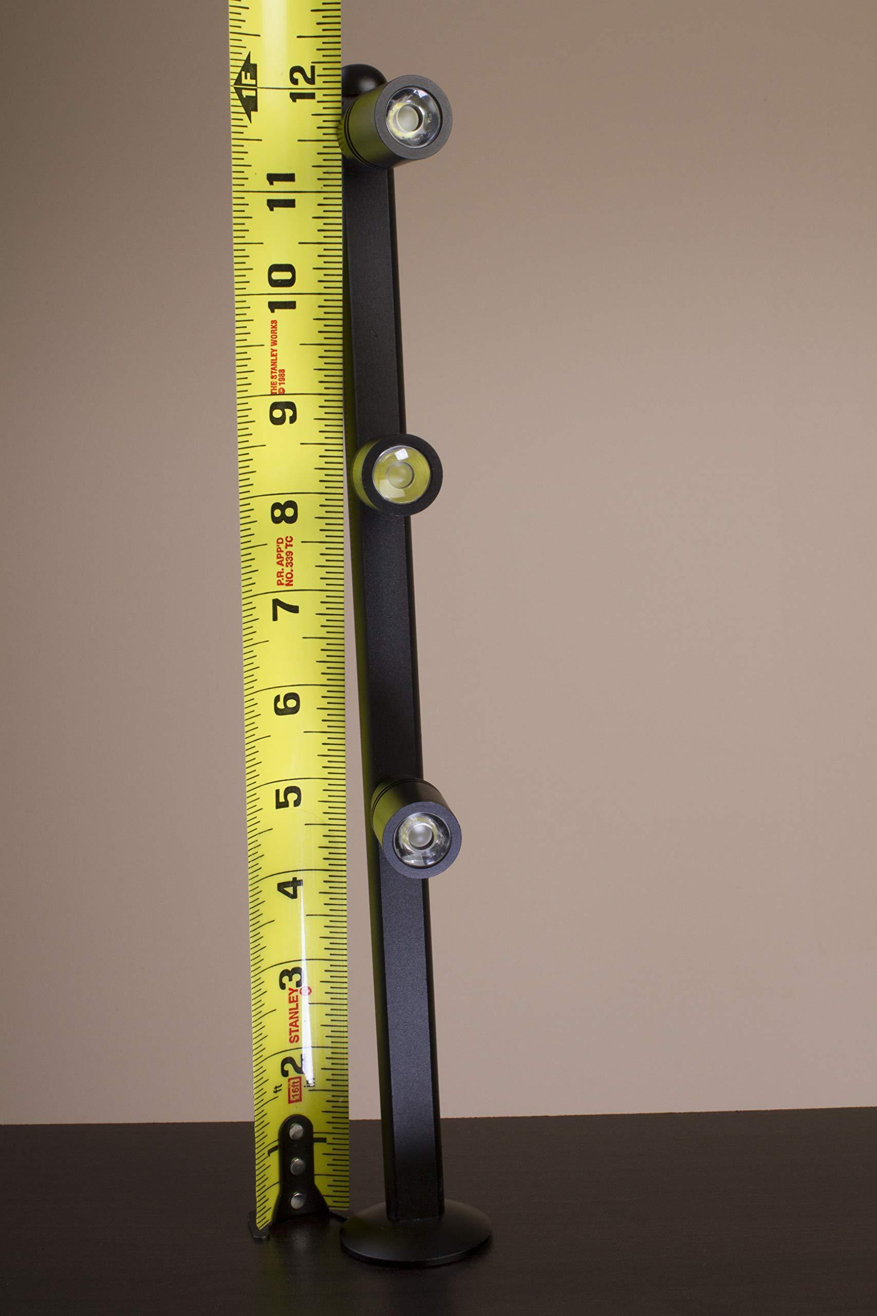 LEDUPDATES 2 Showcase Display LED spot Light Black Pole Style FY-53 Set with UL Listed 12v 2A Power Supply