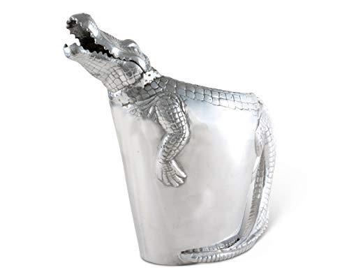 Arthur Court Arthur Court Alligator Pitcher Water Jug for Hot/Cold Water, Ice Tea and Juice Beverage Tropical Cajun Croc Gator Styling 12 inch Tall