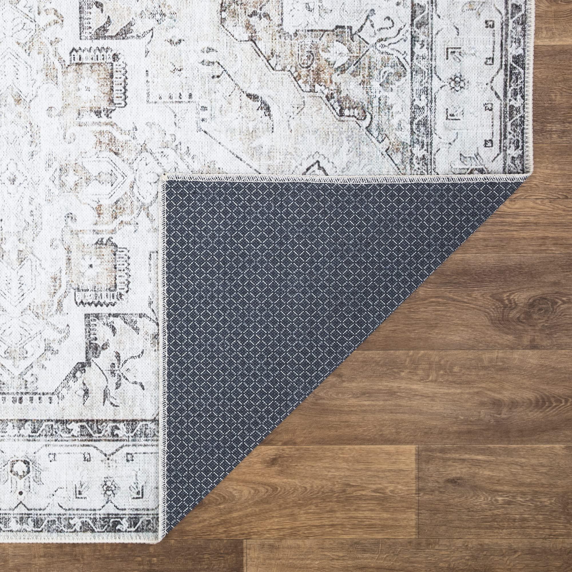 Bloom Rugs Bloom Rugs Washable Non-Slip 5' x 7' Rug - Brown/Beige/Charcoal Traditional Area Rug for Living Room, Bedroom, Dining Room, and Kitchen - Exact Size: 5' x 7'