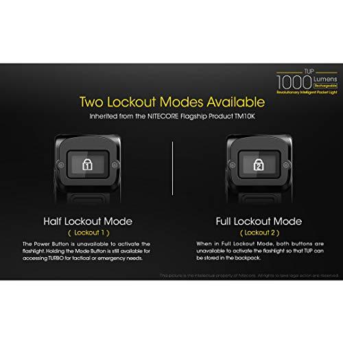 Nitecore Nitecore TUP 1000 Lumen RCHRGBL Keychain Flashlight Black