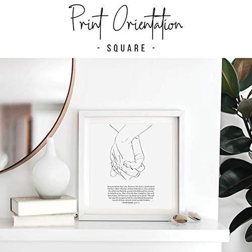 TypologiePaperCo Ecclesiastes 4:9-12 A Cord of Three Strands Is Not Quickly Broken Line Art Sketch Print, Unframed