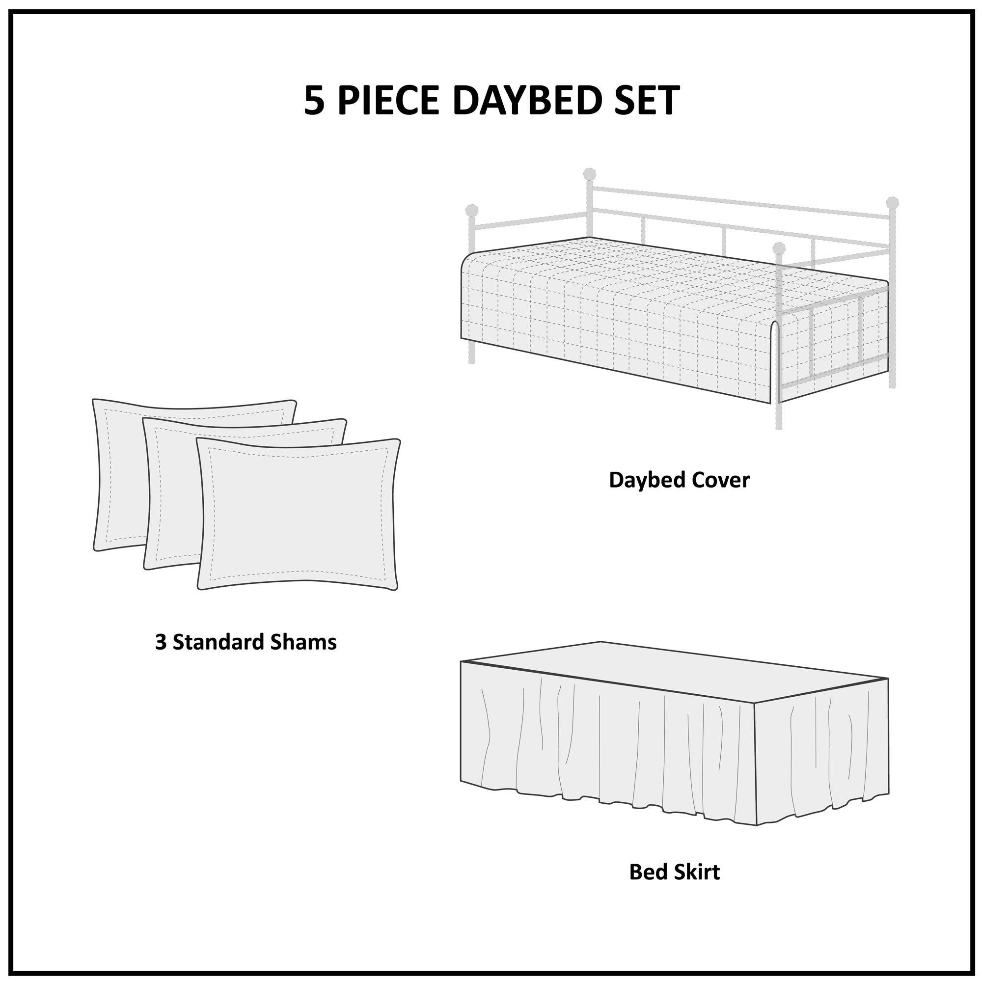 Woolrich Woolrich Winter Plains 5 Piece Day Bed Cover Set Tan Daybed (WR13-2122)