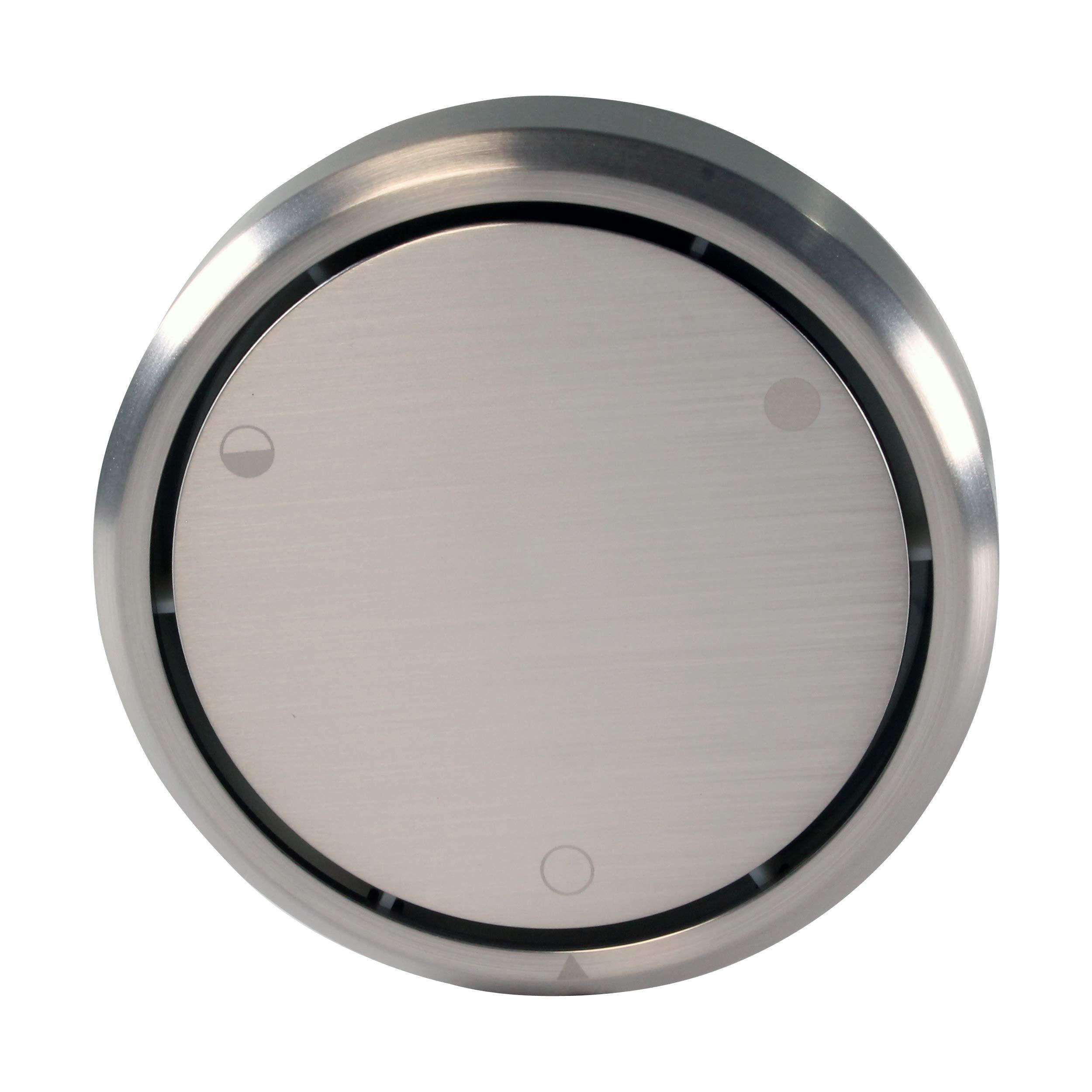 Westbrass Westbrass D493CH-07 Patented Deep Soak Round Replacement 2-Hole Bathtub Overflow Cover for Full and Over-Filled Closure, Satin Nickel