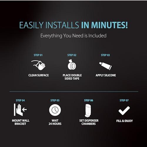 Better Living Better Living Products Aviva Shower Dispenser 3, Shampoo and Soap Dispenser, 3 x 11 fl. oz. Chrome, 11.2 x 3.5" x 7"