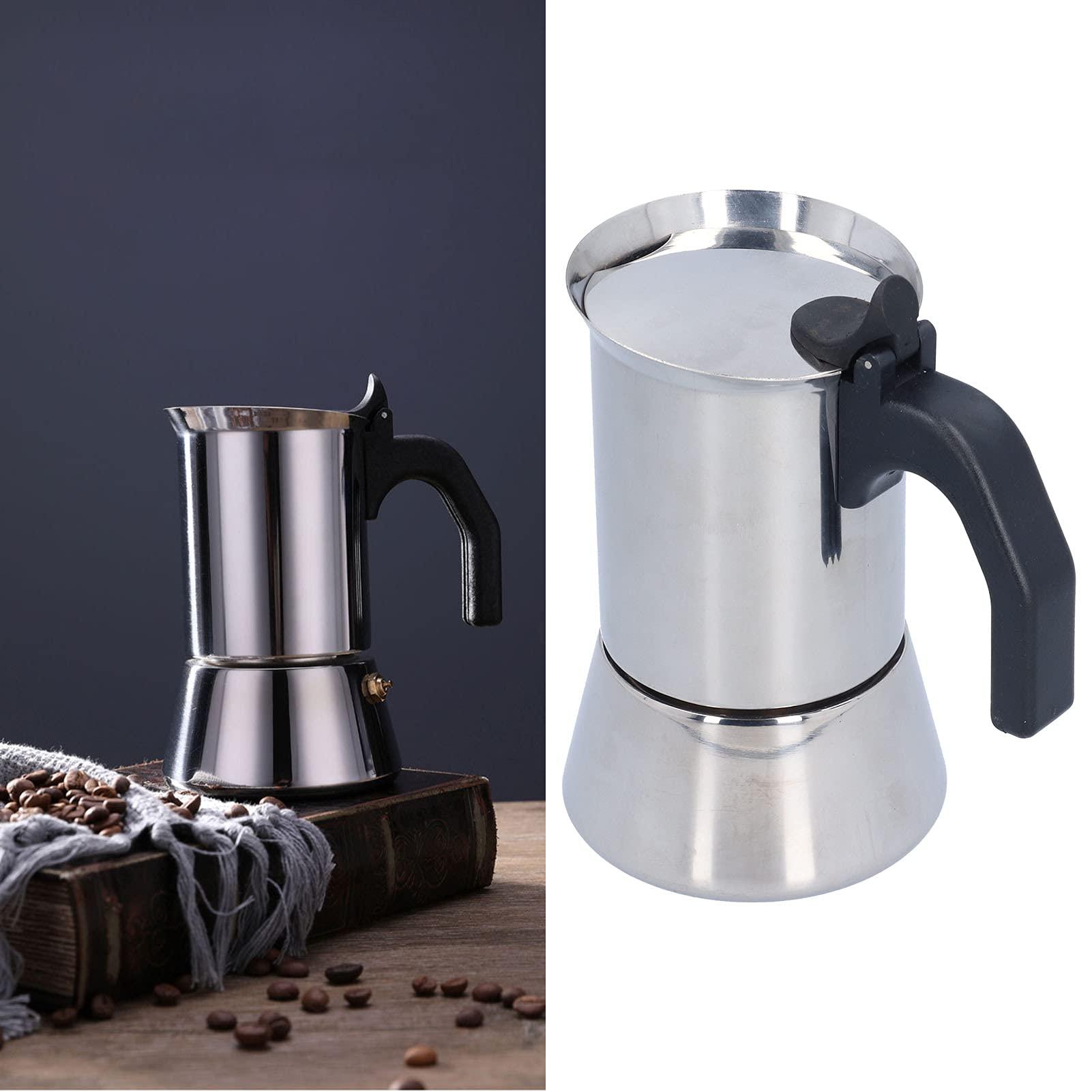 Kuuleyn Stovetop Espresso and Coffee Maker,Thicken Moka Pot,Stainless Steel Coffee Maker Pour Over Coffee Pot Italian Moka Pot for Home Kitchen Appliances Supplies