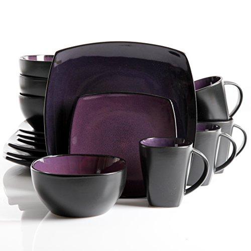 Gibson Gibson Home Soho Lounge Dinnerware Set, 16 Piece, Purple (93583796M)