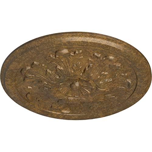 Ekena Millwork Ekena Millwork CM12LERZS Legacy Acanthus Ceiling Medallion, 12 3/4\"OD x 7/8\"P (Fits Canopies up to 3 1/2\"), Hand-Painted Rubbed Bronze