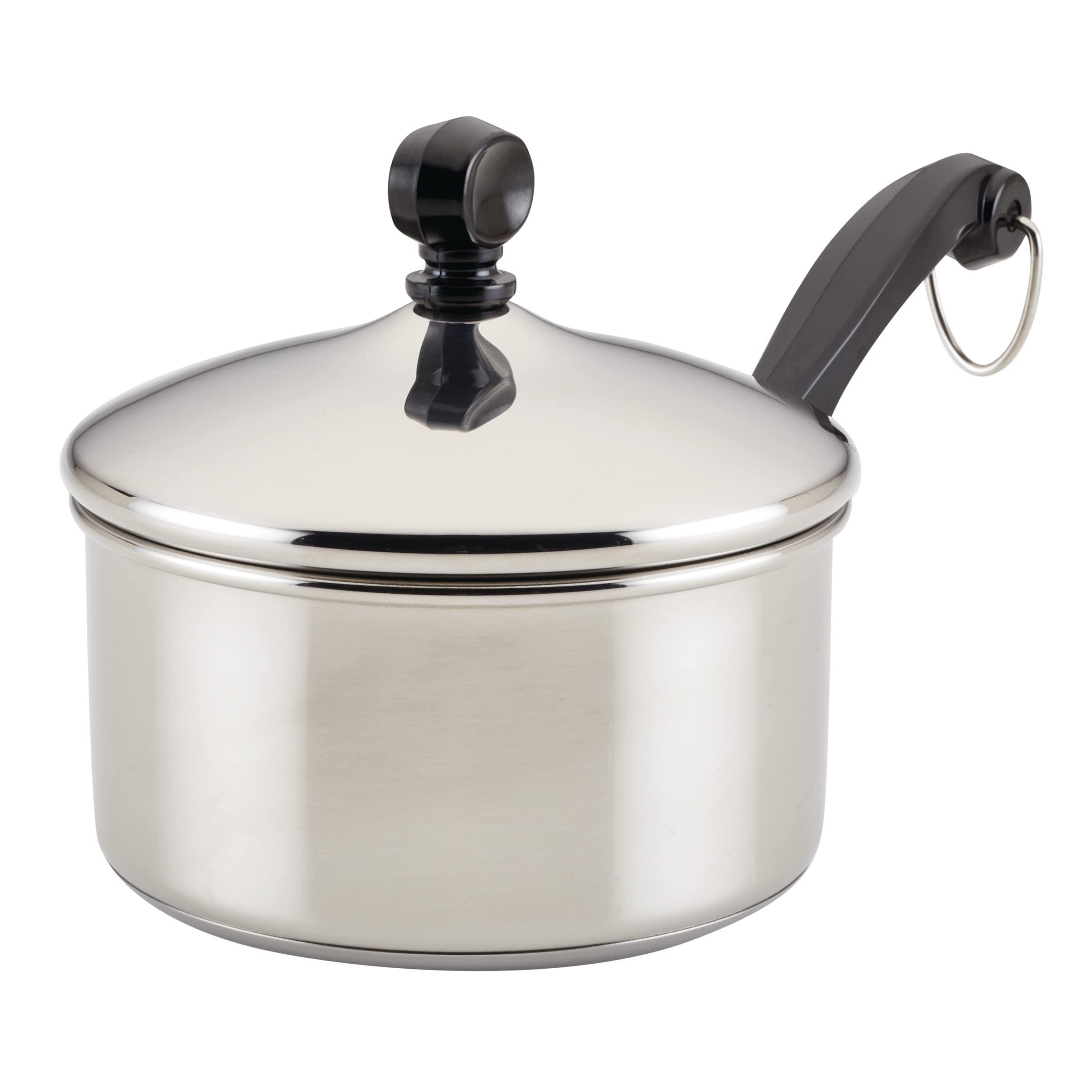 Farberware Farberware Classic Stainless Steel Sauce Pan/Saucepan with Lid, 1 Quart, Silver,50000,11.2\"D x 6.3\"W x 4.4\"H