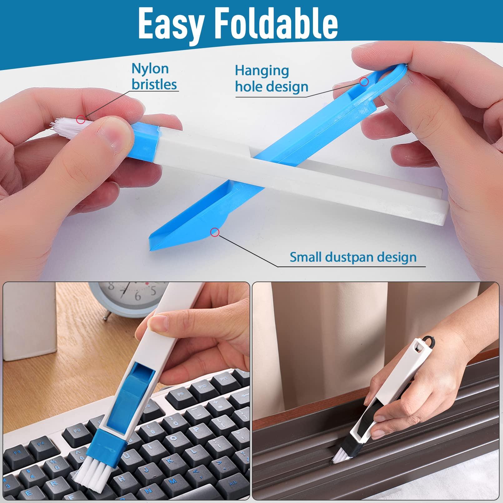 Kipeber 13PCS Window Groove Cleaning Brush,Window Track Cleaning Tools,Magic Window Cleaning Brush,Hand-held Window Sill Cleaner Crevice Cleaner Tools for Sliding Door,Tile Lines,Corner,Gap,Car Vents,Keyboard