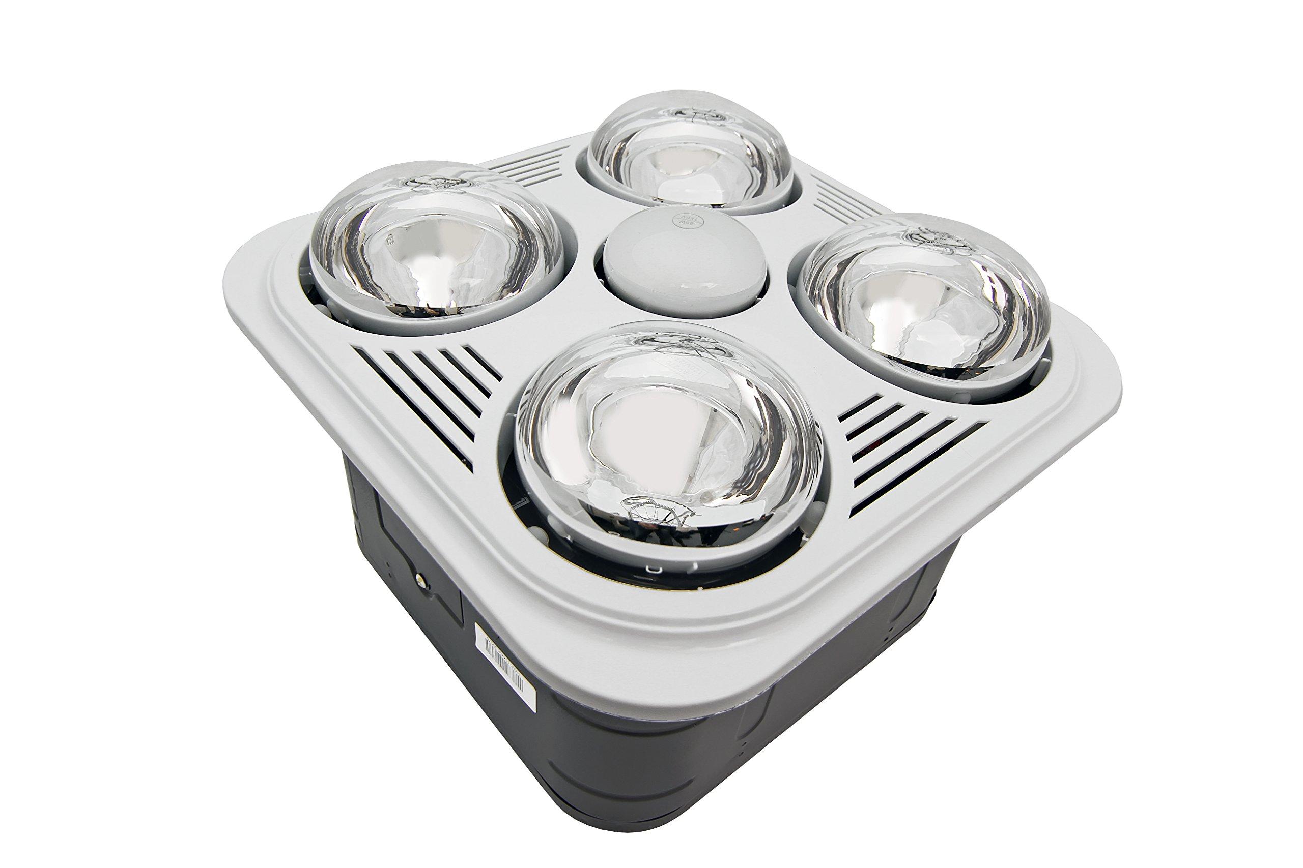 Aero Pure Aero Pure A716R W Quiet Bathroom Fan with Heat and Light, White