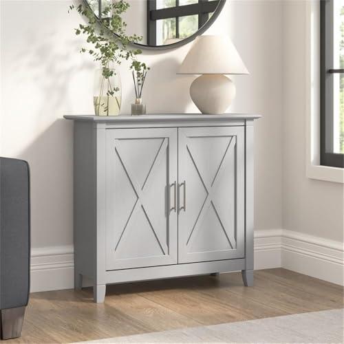 Bush Furniture Bush Furniture Key West Small Storage Cabinet with Doors and Shelves in Cape Cod Gray, 2 Door Accent Chest for Home Office, Living Room, Entryway