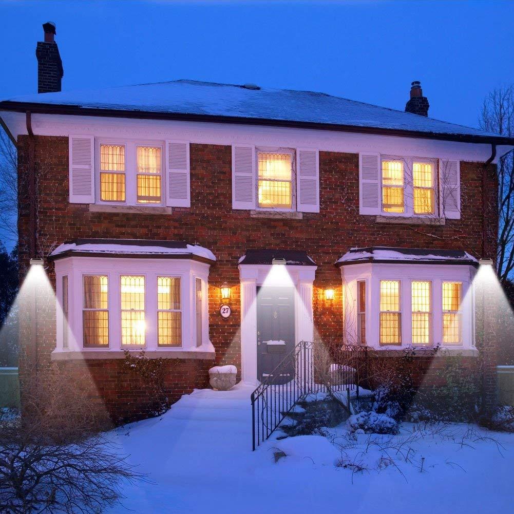 InnoGear InnoGear Solar Gutter Lights, 24 LEDs Solar Motion Sensor Lights IP65 Waterproof Solar Outdoor Lights Solar Wall Lights Security Lighting for Yard Porch Patio, Pack of 4