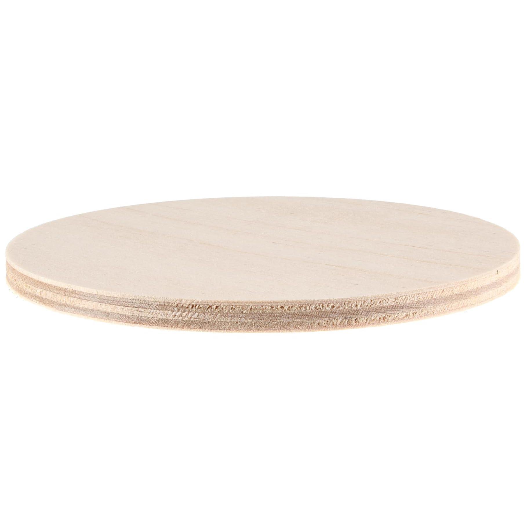 Hampton Art Hampton Art Coasters Round 6Mm 4Pc, Wood Coasters, Wooden Coasters, Wood Coaster Blanks, DIY Blank Coasters for Crafts, Wood, for Crafts