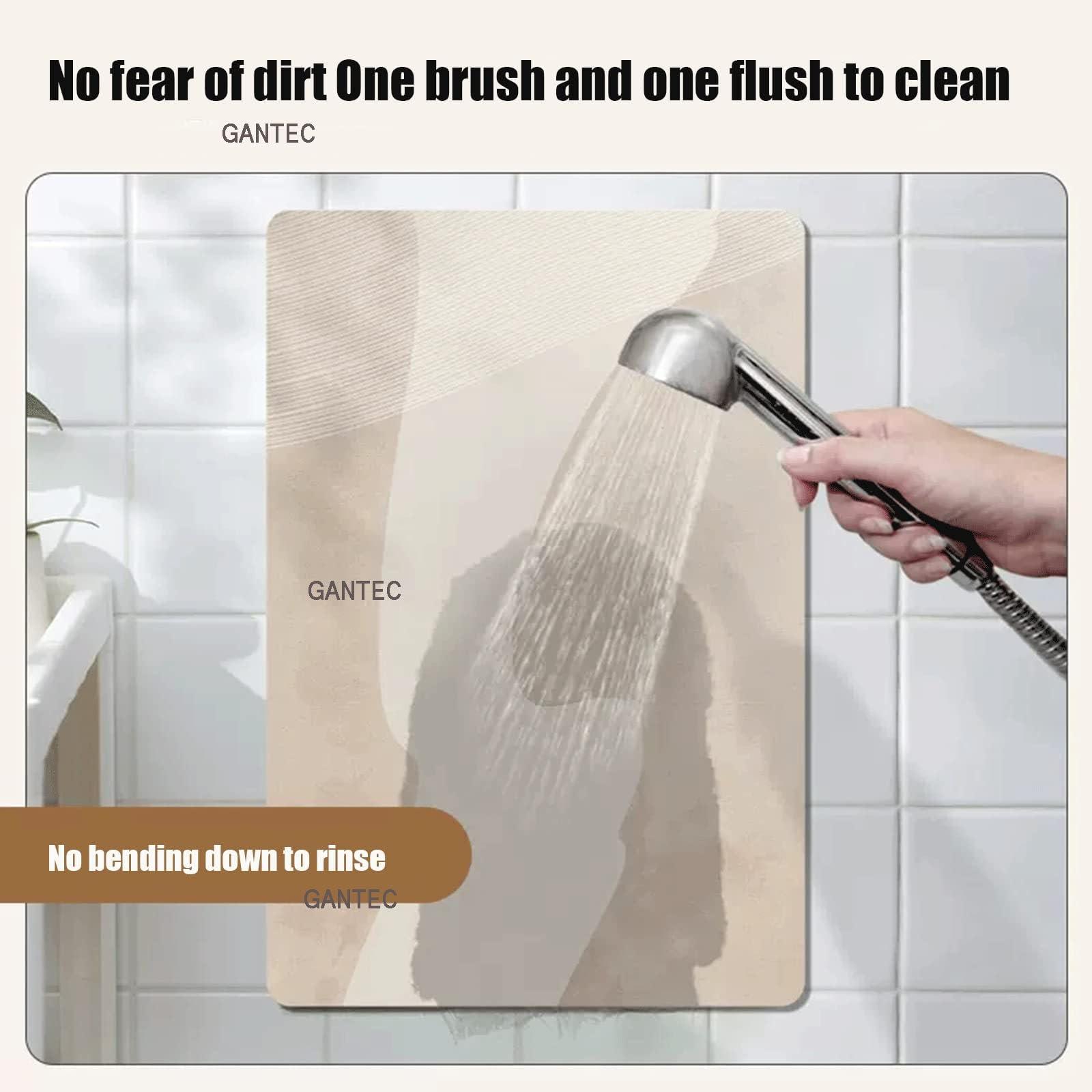 IBDRYKK IBDRYKK Curved Bath Mat,Corner Bath Rug for Corner Shower,Bathroom Rug Non Slip Super Absorbent Curved Shower Mats,Comfortable Shower Rugs(H,45x100cm)