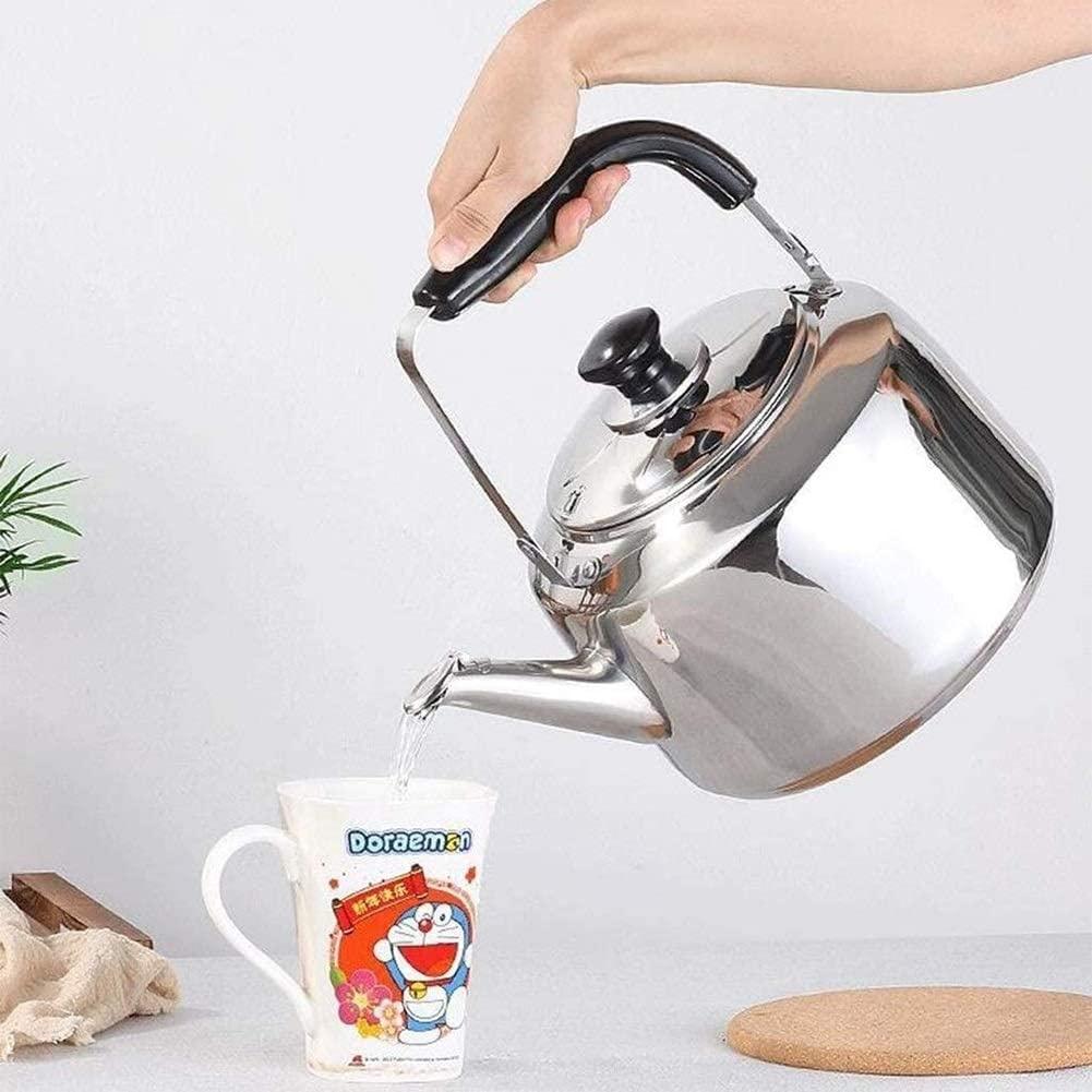 NWKHRSO NWKHRSO Tea Kettle Tea Kettle Stovetop Teapot Stainless Steel Hot Water Kettle Whistling -Mirror Finsh,Folding Handle,Fast to Boil, Whistling Teakettles Stove Top Whistling Tea Kettle