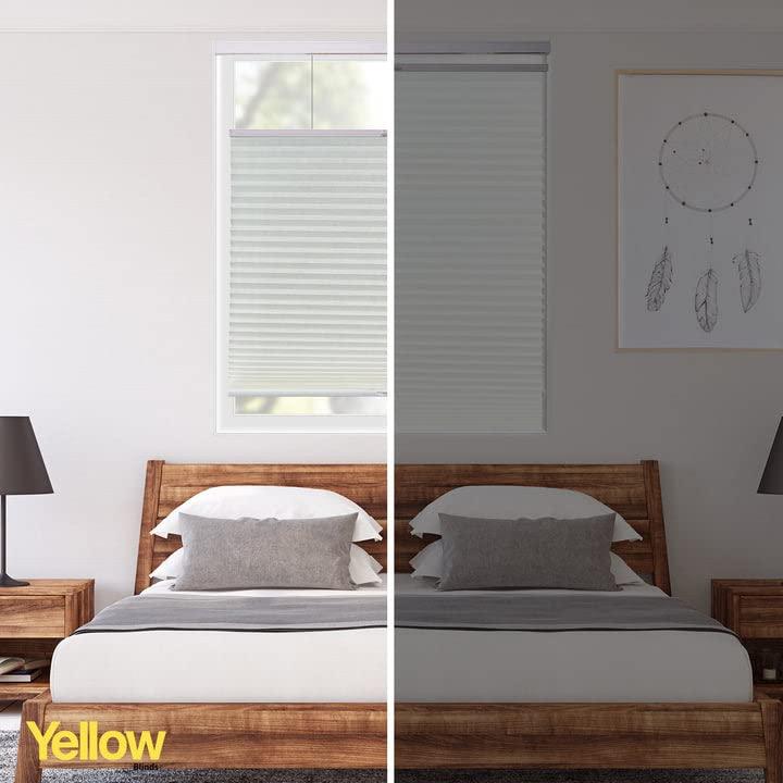 YELLOW BLINDS YELLOW BLINDS Cellular Shades, Window Blinds for Room, Window Coverings for Home Decor Series, Top Down Bottom Up, Snow- Light Filtering, 45.25" W x 48" H