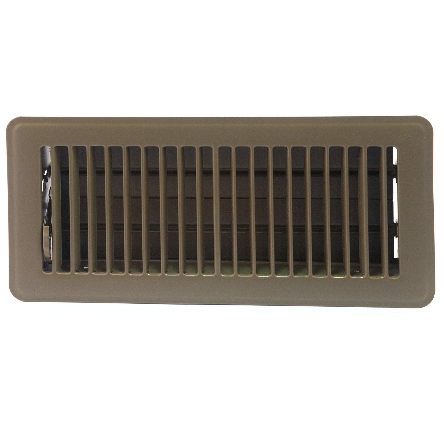 Accord Ventilation Accord ABFRBR410 Floor Register with Louvered Design, 4-Inch x 10-Inch(Duct Opening Measurements), Brown
