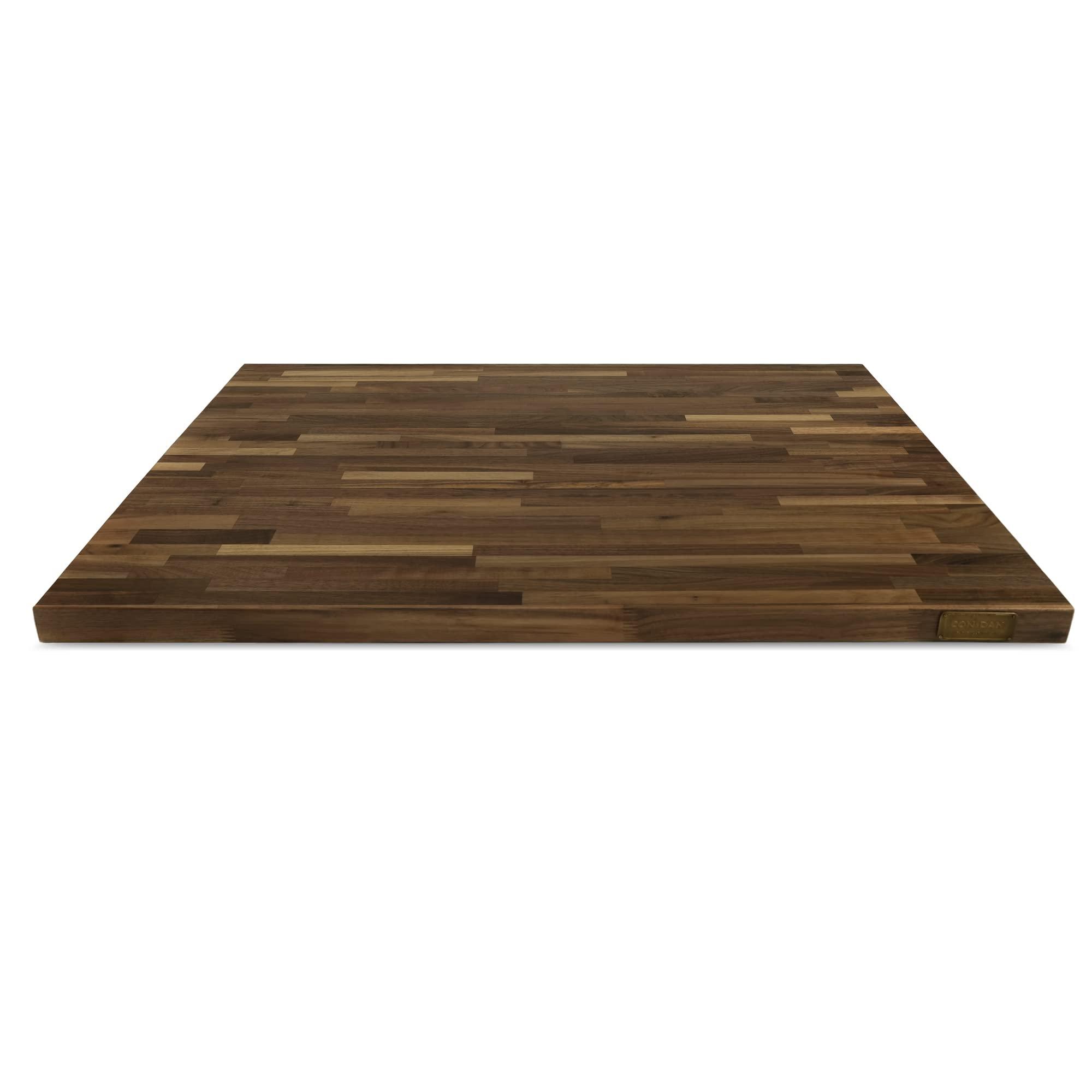 CONSDAN CONSDAN Butcher Block Counter Top, Walnut Solid Hardwood Countertop, Wood Slabs for Kitchen, Reversible, Both Side Polished, Prefinished with Food-safe Oil, 1.5\" Thickness, 60\"x25\"