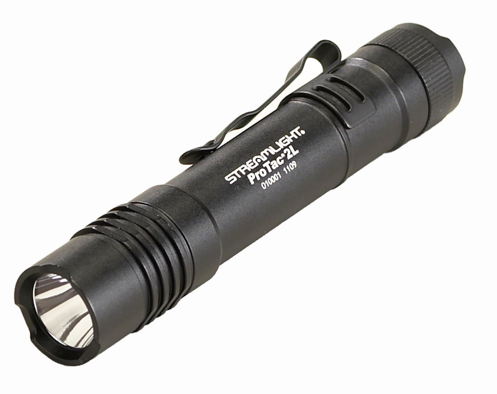 Streamlight Streamlight 88031 ProTac 2L 350-Lumen EDC Professional Flashlight with CR123A Batteries, and Holster, Black, Clear Retail Packaging