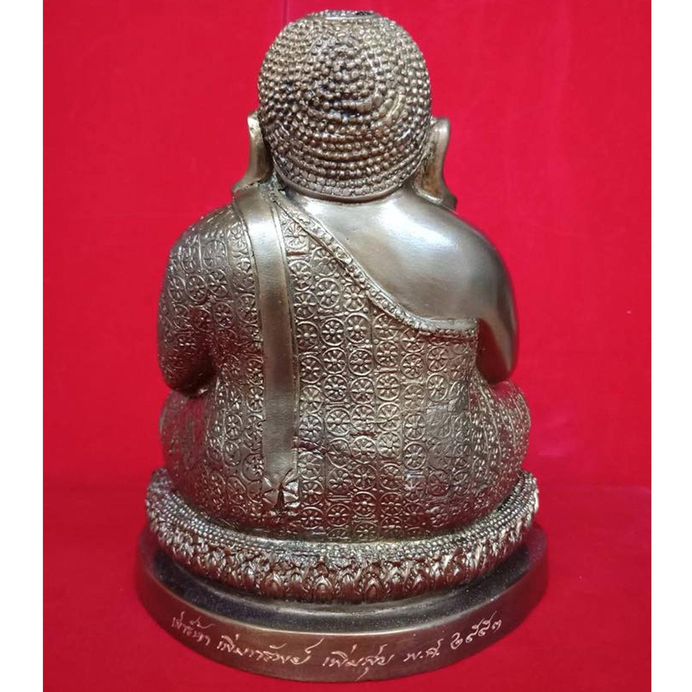 amulet city Home Buddha Jewelry Amulet 7" Thai Buddha Amulets Magic Sangkajai Miracle Rich Lucky Happy Buddha Real Pendant by Lp Hong Prompaanyo
