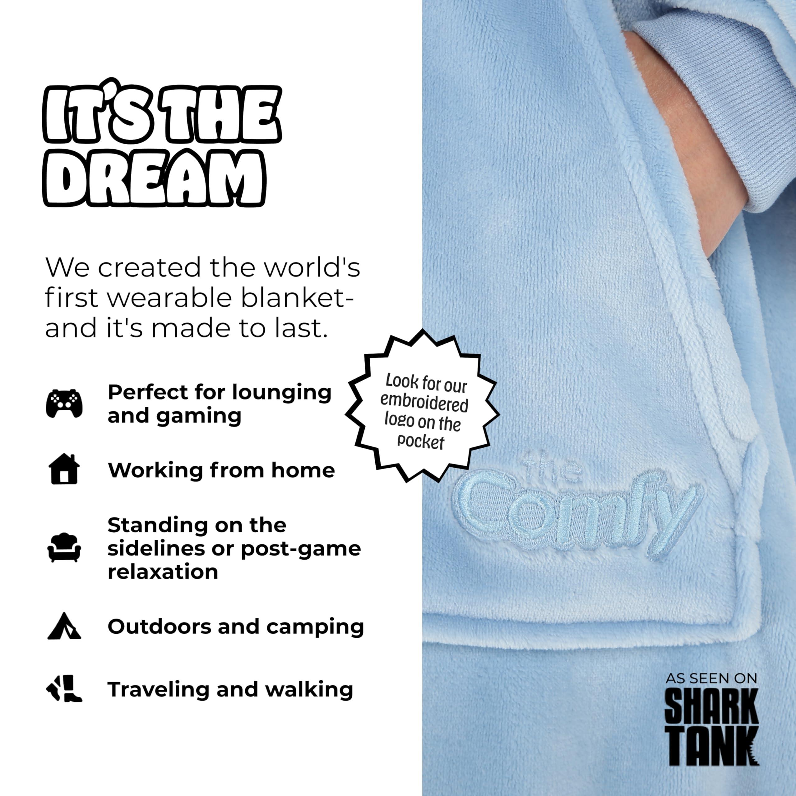 THE COMFY THE COMFY Dream | Lightweight Microfiber Fleece Wearable Blanket, Oversized Design with Hood from Shark Tank, Soft Oversized Pocket Blanket, Warm and Cozy Gifts