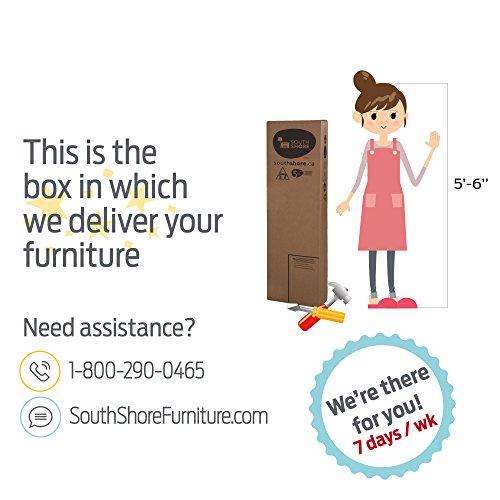 South Shore South Shore Ulysses Bookcase Headboard with Doors, Twin, Blueberry