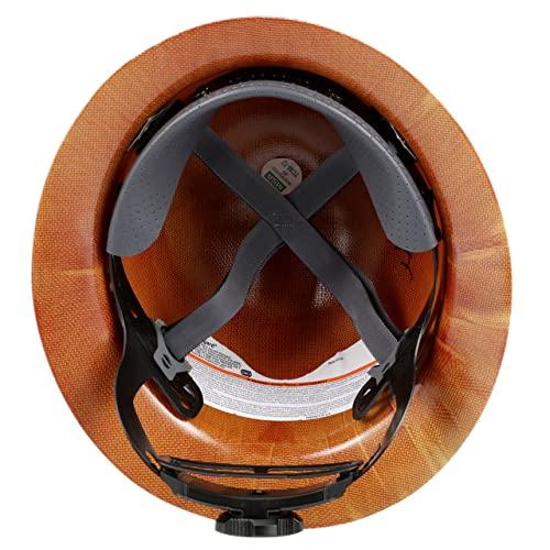 MSA MSA 475407 Skullgard Full-Brim Hard Hat with Fas-Trac III Ratchet Suspension | Non-slotted Hat, Made of Phenolic Resin, Radiant Heat Loads up to 350F - Standard Size in Natural Tan