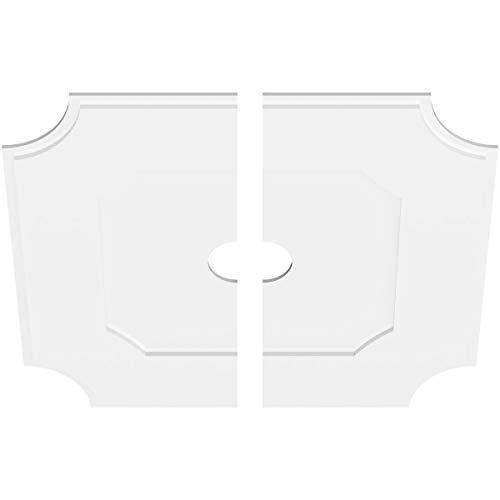 Ekena Millwork Ekena Millwork CMP38LE2-05000 Locke Architectural Grade PVC Contemporary, Two Piece Urethane Ceiling Medallions 38\"OD x 5\"ID x 22 3/4\"C x 1\"P
